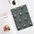 Skull Pattern Spiral Notebook — Ruled Journal for Gothic, Artistic Notes