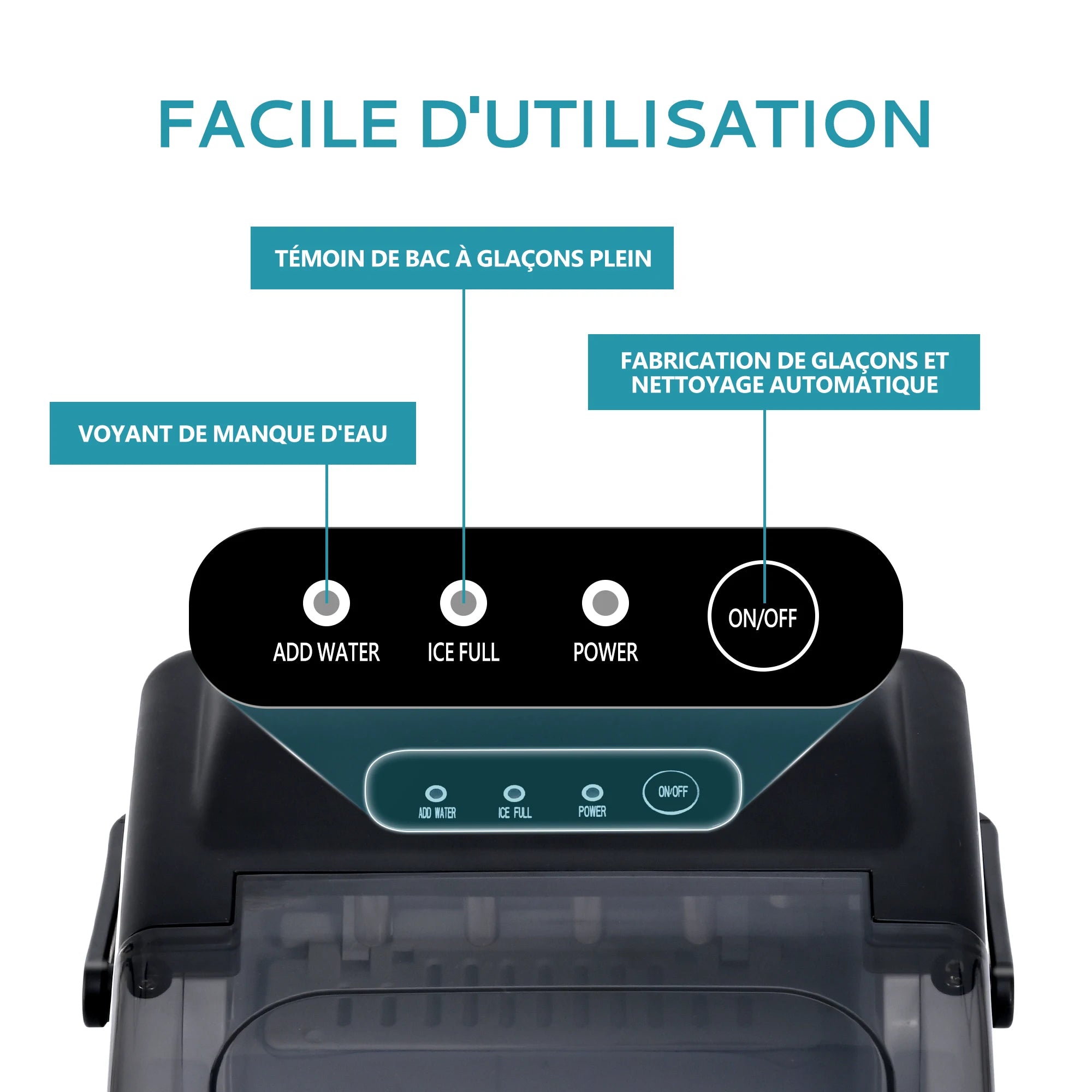 Ice Cube machine Small 9 dice in 6 Minutes Ready 12Kg/Day Self-cleaning Portable Ice Cream Machine With Handheld Basket And