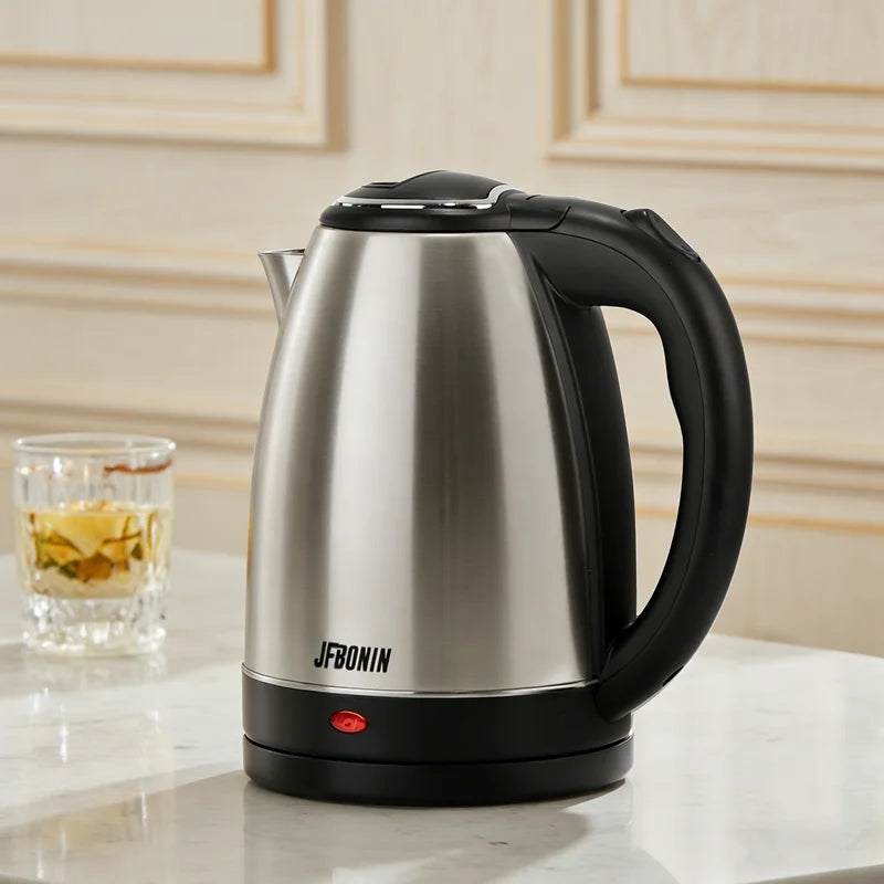 JFBONIN 1.8L Electric Stainless Steel Kettle 220V Base Separation Design Rust-Resistant Durable for Home Travel