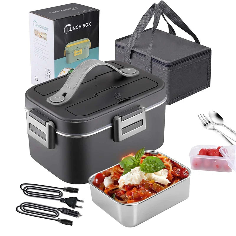 1.5 L 75W Electric Lunch Box Food Warmer Portable Food Heater for Car Or Home - Leak Proof, Lunch Heating Microwave for Truckers