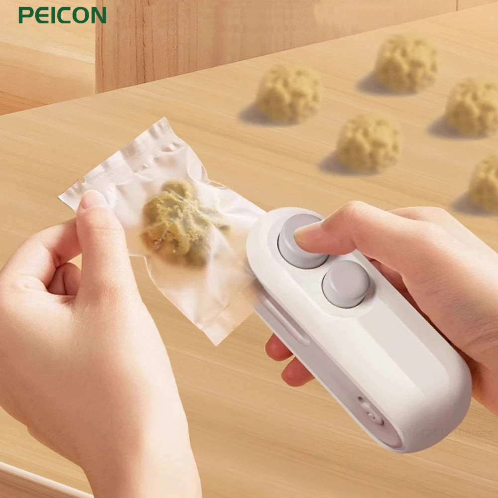 Mini Heat Bag Sealing Machine Portable Plastic Bags Packing Sealer for Snacks Home Handheld Sealer Food Packaging Heat Sealer