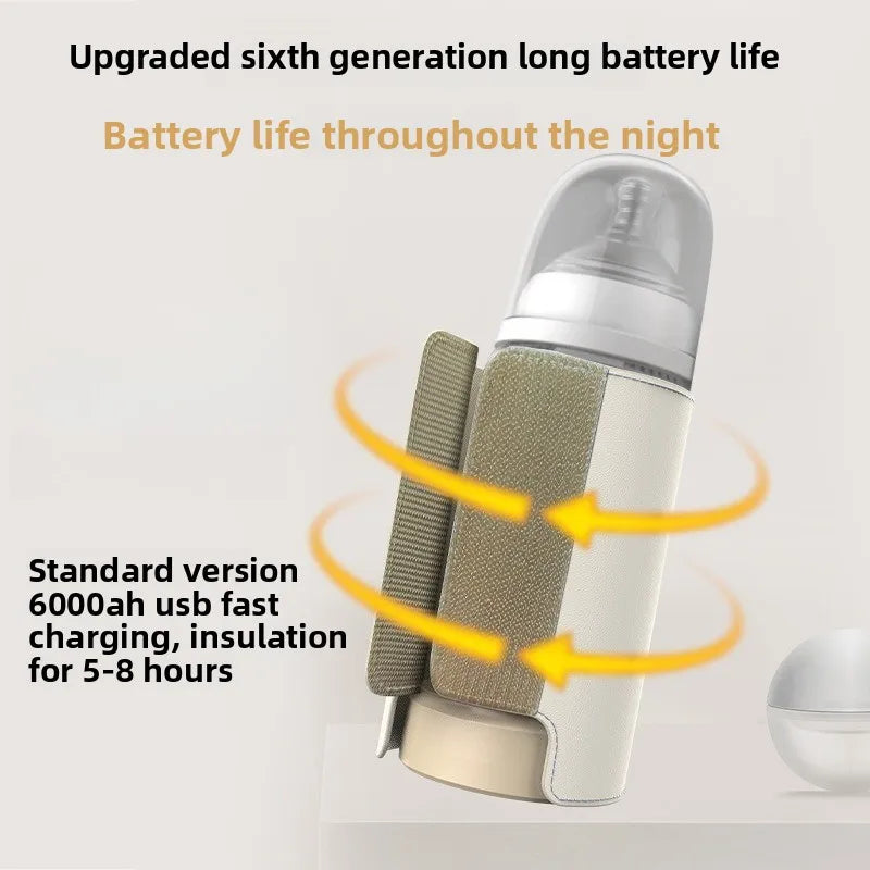 6000mAh Baby Bottle Warmer 6 Heat Level Multifunction Breast Milk Warmer Accurate Temperature Control Baby Bottle Heat